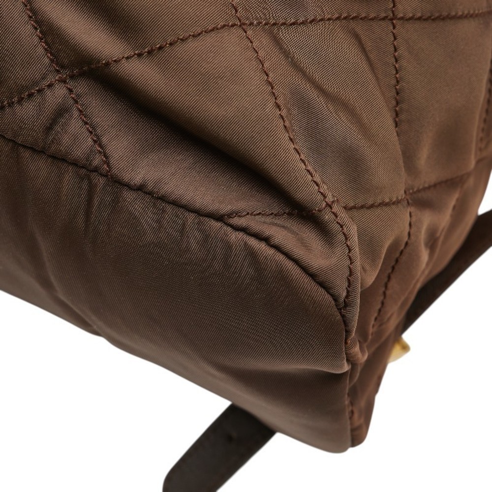 Prada Triangle Logo Backpack Brown - image 8